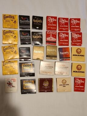 Lot of 28 Matchbooks, Harris Cal-Nev Comstock Nugget, Decoration